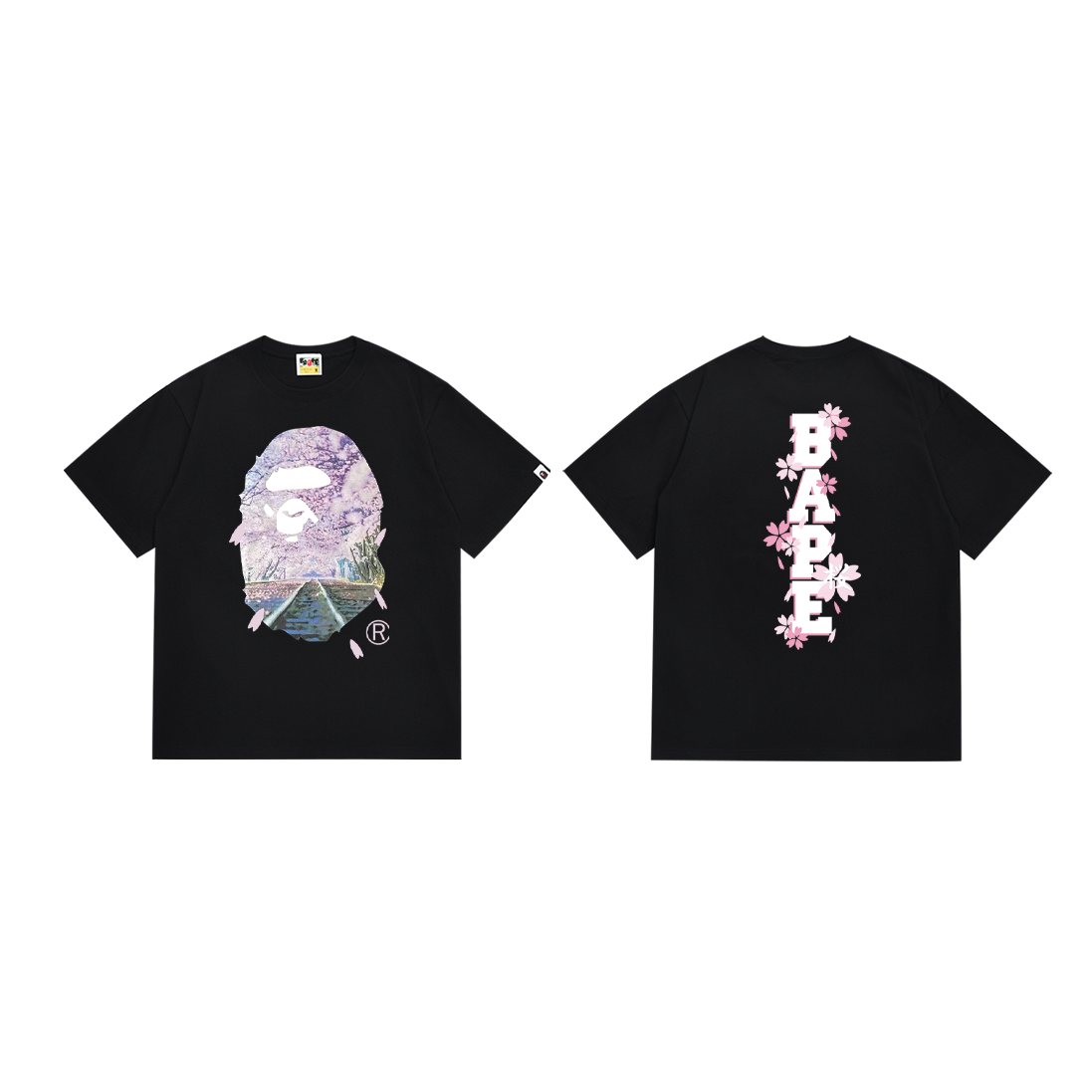 BAPE Ape Head Cherry Blossom Graphic T-Shirt — hero
