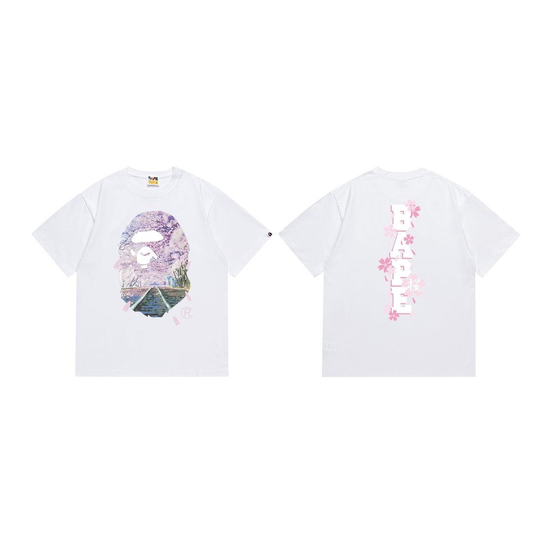 BAPE Ape Head Cherry Blossom Graphic T-Shirt — comparison