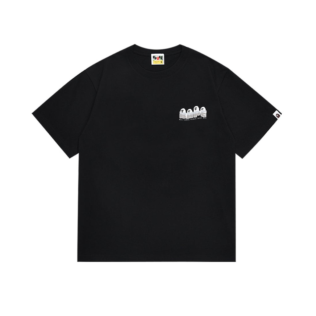 BAPE Ape Head Letter Graphic Short-Sleeve T-Shirt — front