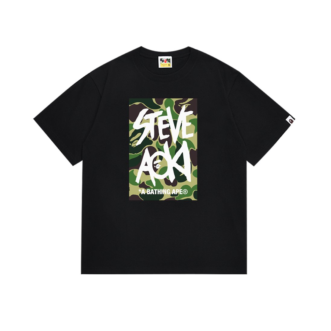 BAPE Steve Aoki Camo Graphic T-Shirt — front