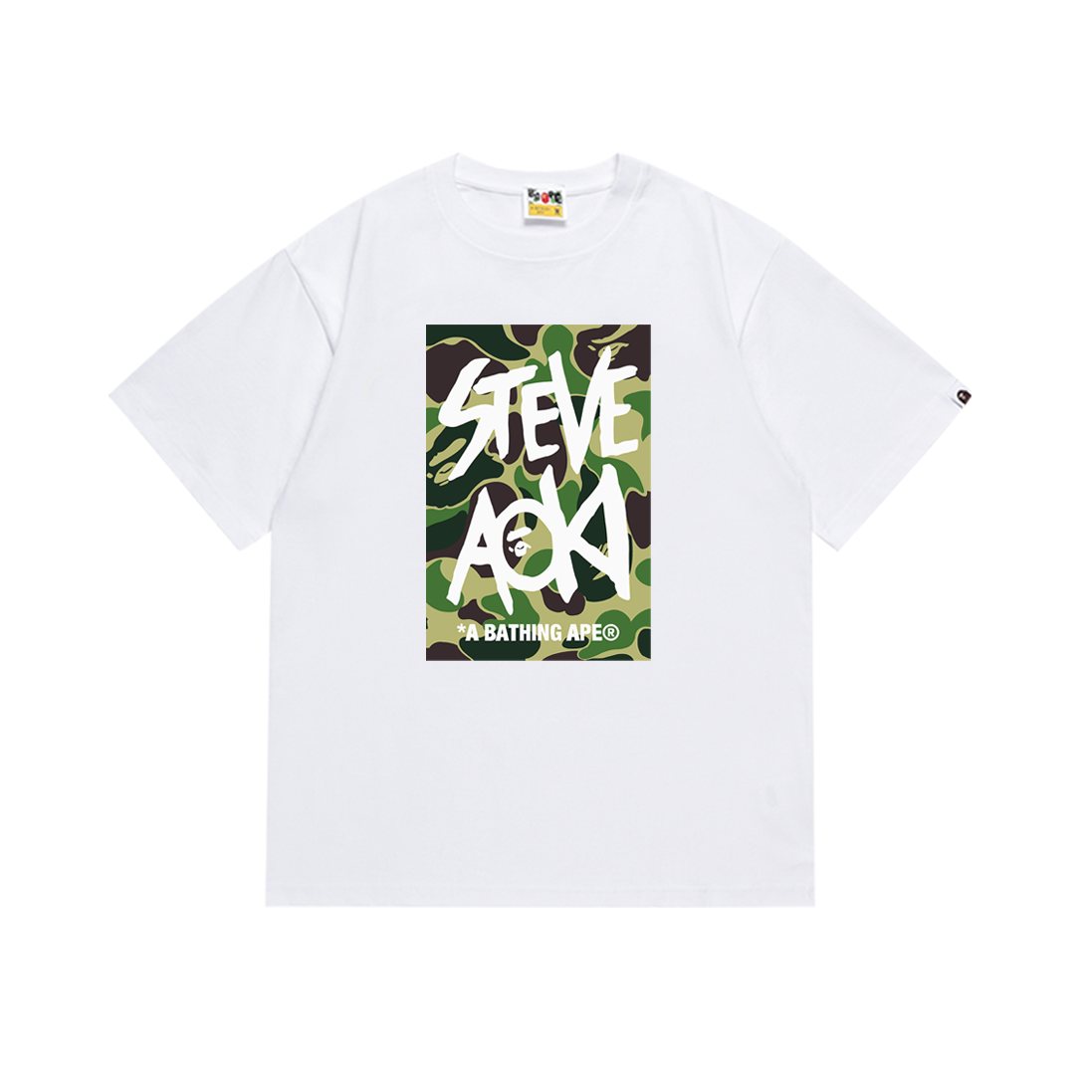 BAPE Steve Aoki Camo Graphic T-Shirt — front