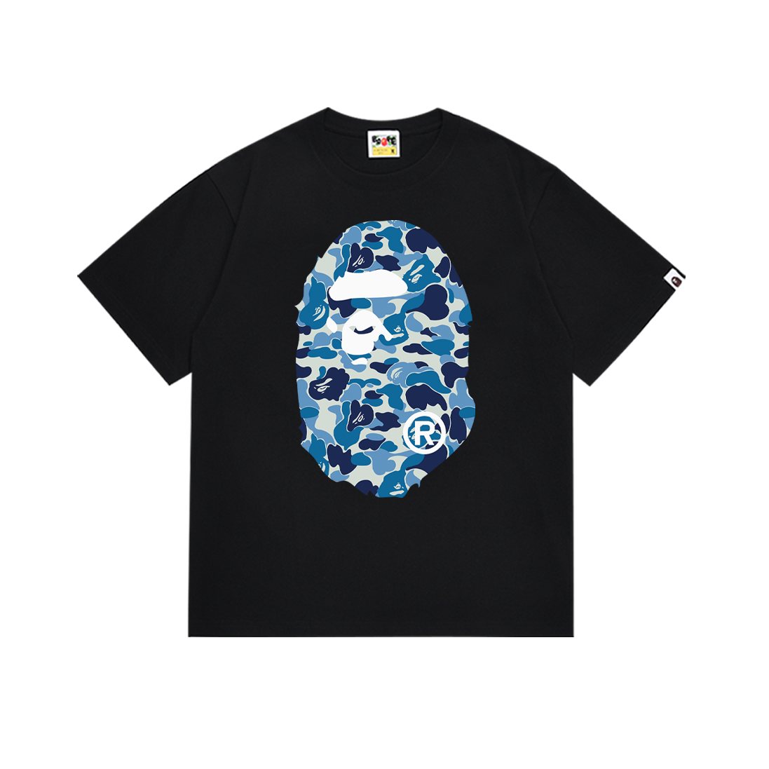BAPE Camouflage Ape-Head Graphic Short-Sleeve T-Shirt — front