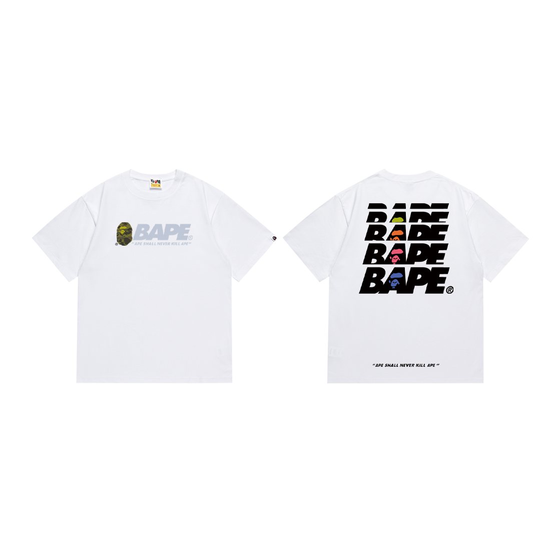 BAPE Front & Back Graphic T-Shirt — front