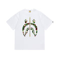 BAPE Green Camo Shark Zip Graphic T-Shirt — hero