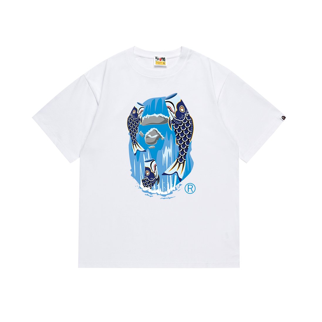BAPE Fish Waterfall Graphic Short-Sleeve T-Shirt — hero