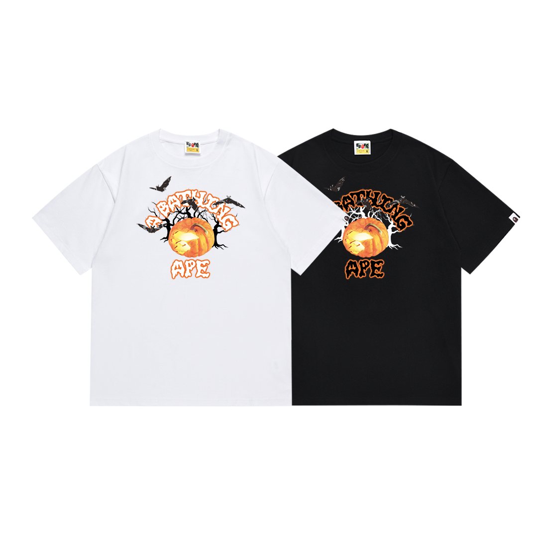 BAPE Halloween Pumpkin Bat Short-Sleeve T-Shirt — comparison
