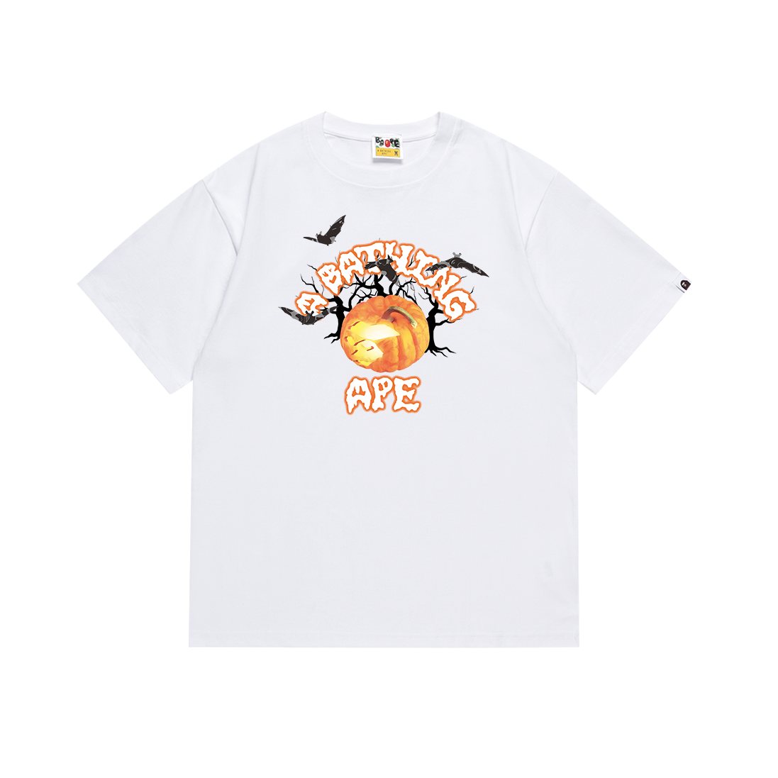 BAPE Halloween Pumpkin Bat Short-Sleeve T-Shirt — hero