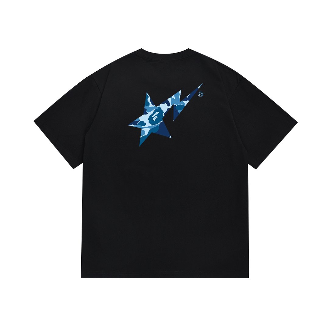 BAPE Blue Camo Star Graphic T-Shirt — back