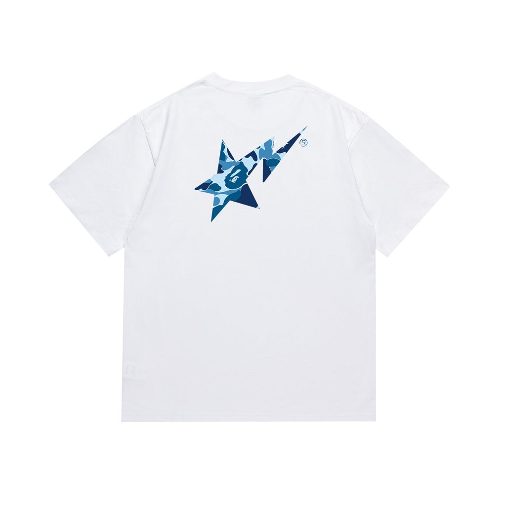 BAPE Blue Camo Star Graphic T-Shirt — back