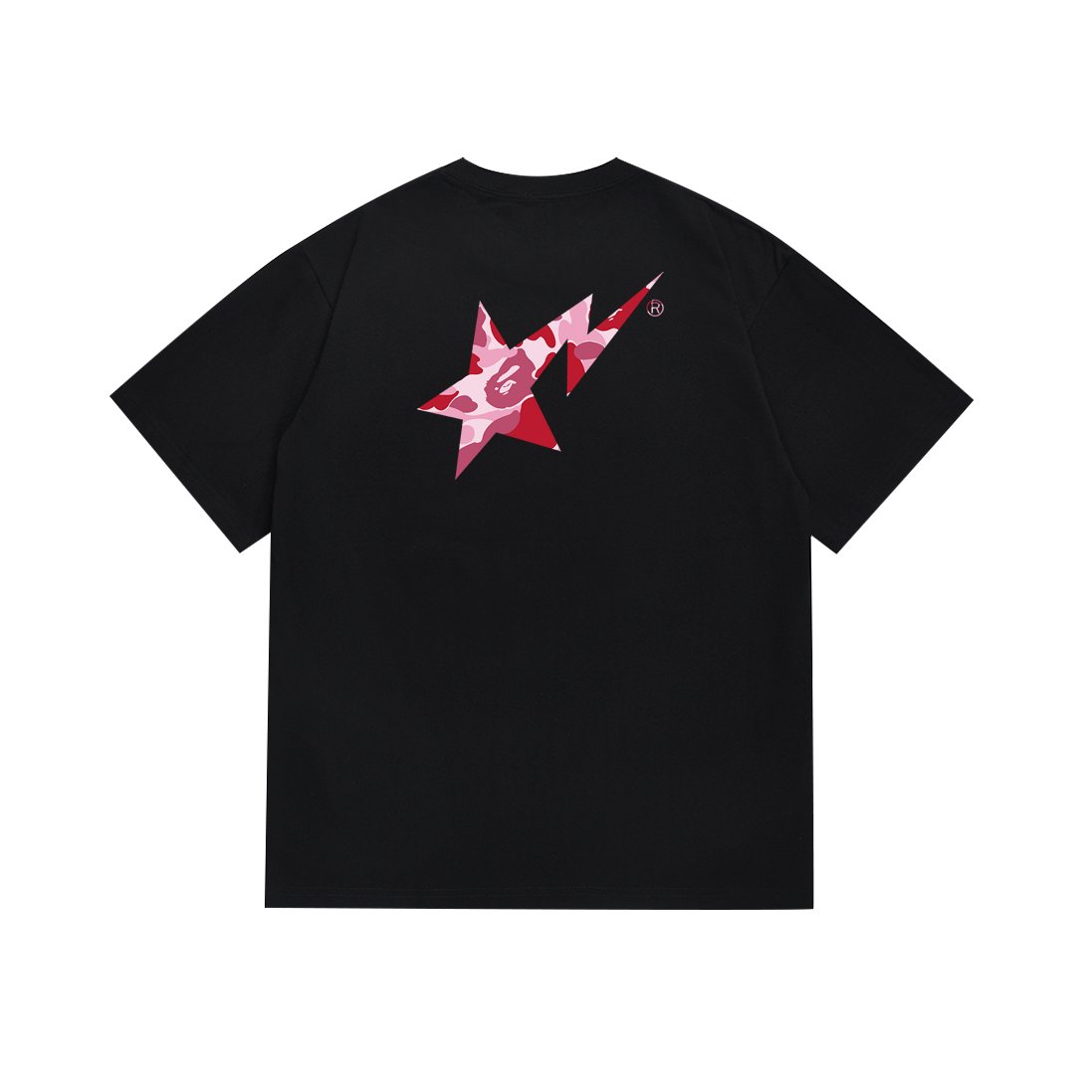 BAPE Pink/Red Camo Star Graphic T-Shirt — back