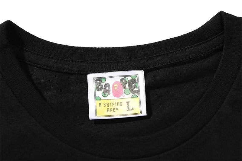 BAPE Monkey Graphic Short-Sleeve T-Shirt — neck_label