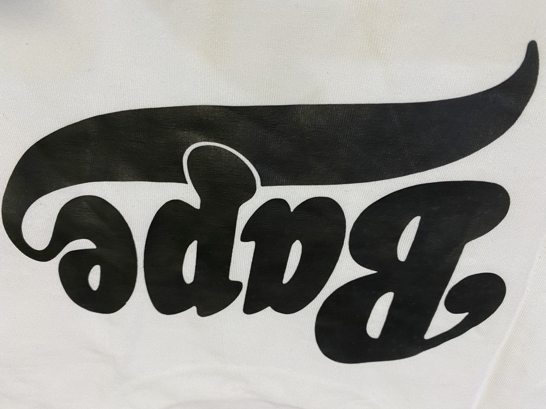 BAPE Script Wordmark T-Shirt — detail