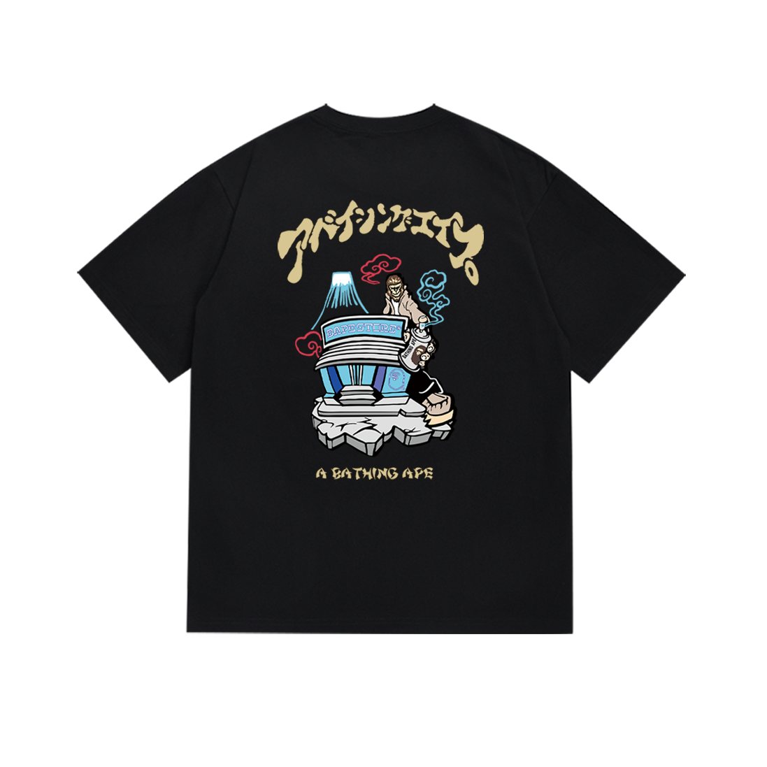 BAPE Chest and Back Graphic Short-Sleeve T-Shirt — back