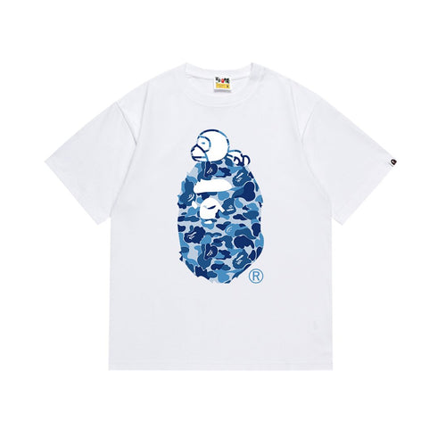 BAPE Blue Camo Ape Head Graphic T-Shirt — front