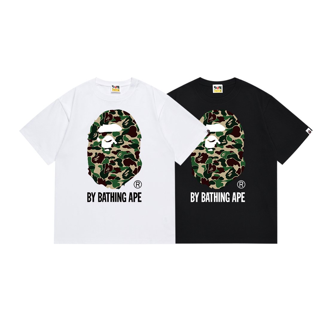 BAPE Green Camo Ape Head Graphic T-Shirt — comparison