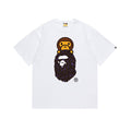 BAPE Purple Leopard Ape Graphic T-Shirt — front