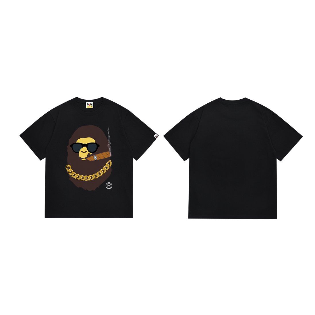 BAPE Ape Cigar Chain Graphic T-Shirt — front