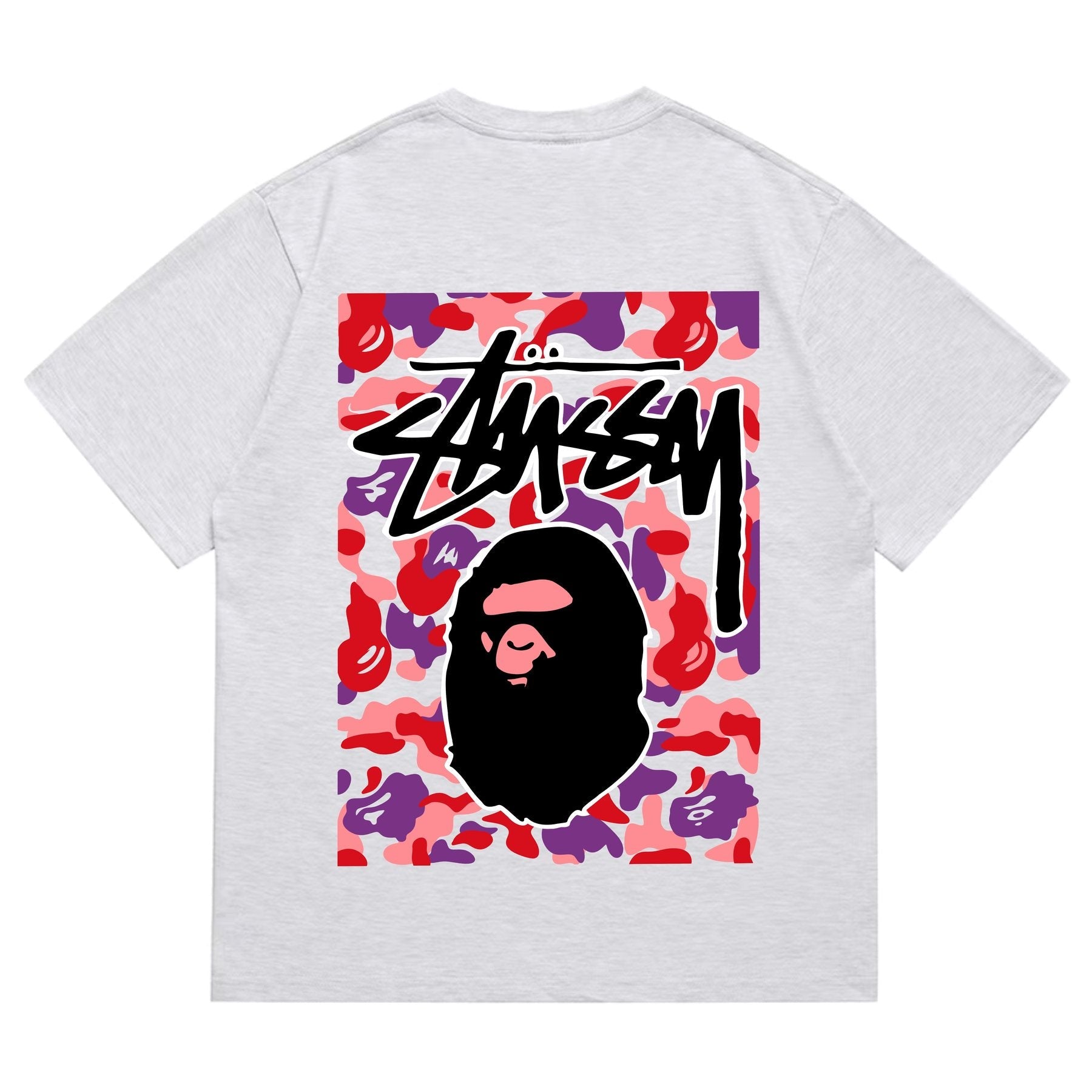 BAPE Warm Camo Black Ape Graphic T-Shirt — back