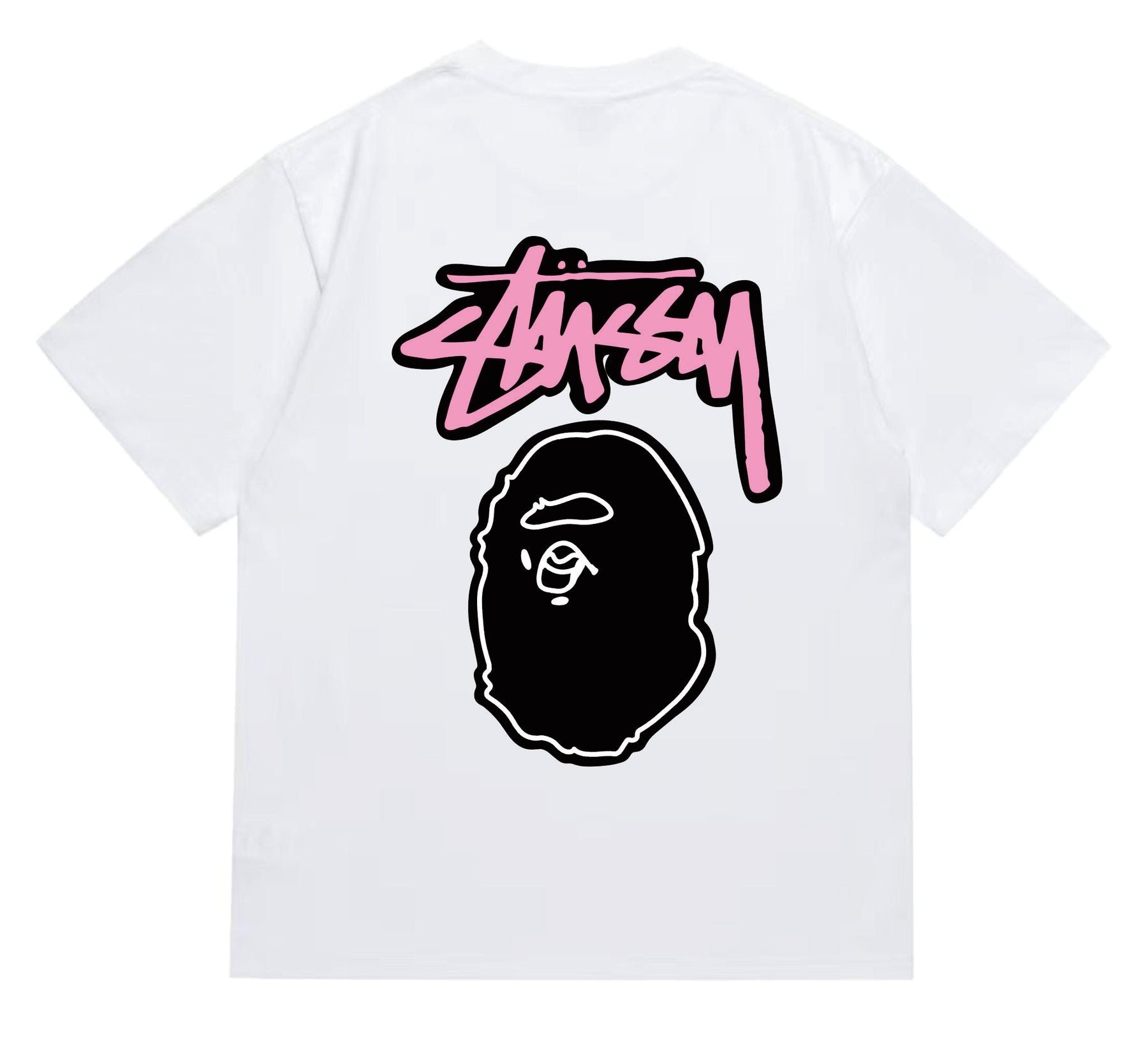 BAPE Dark-Face Graffiti Graphic T-Shirt — back