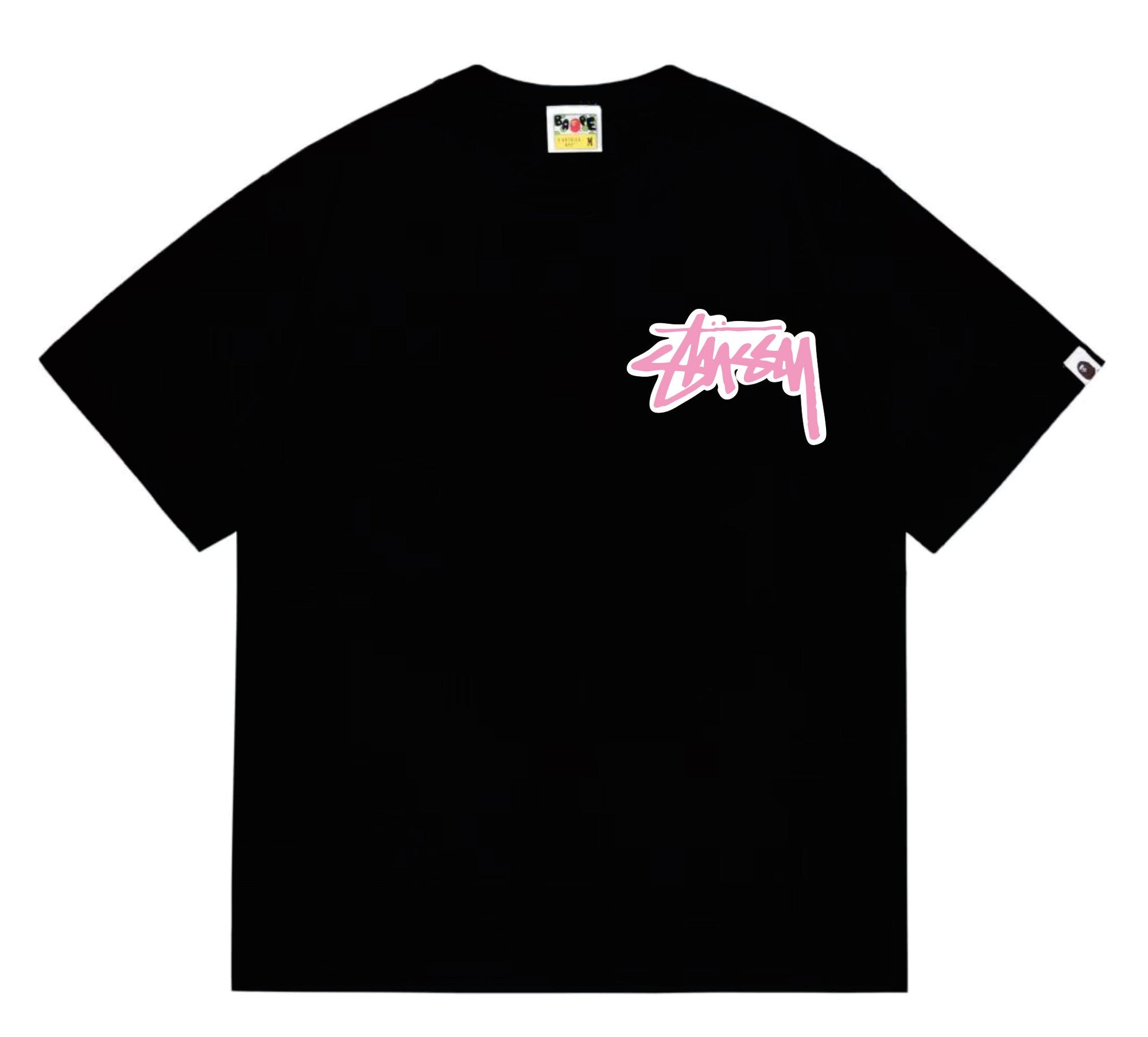 BAPE Light Face Graffiti Wordmark T-Shirt — front