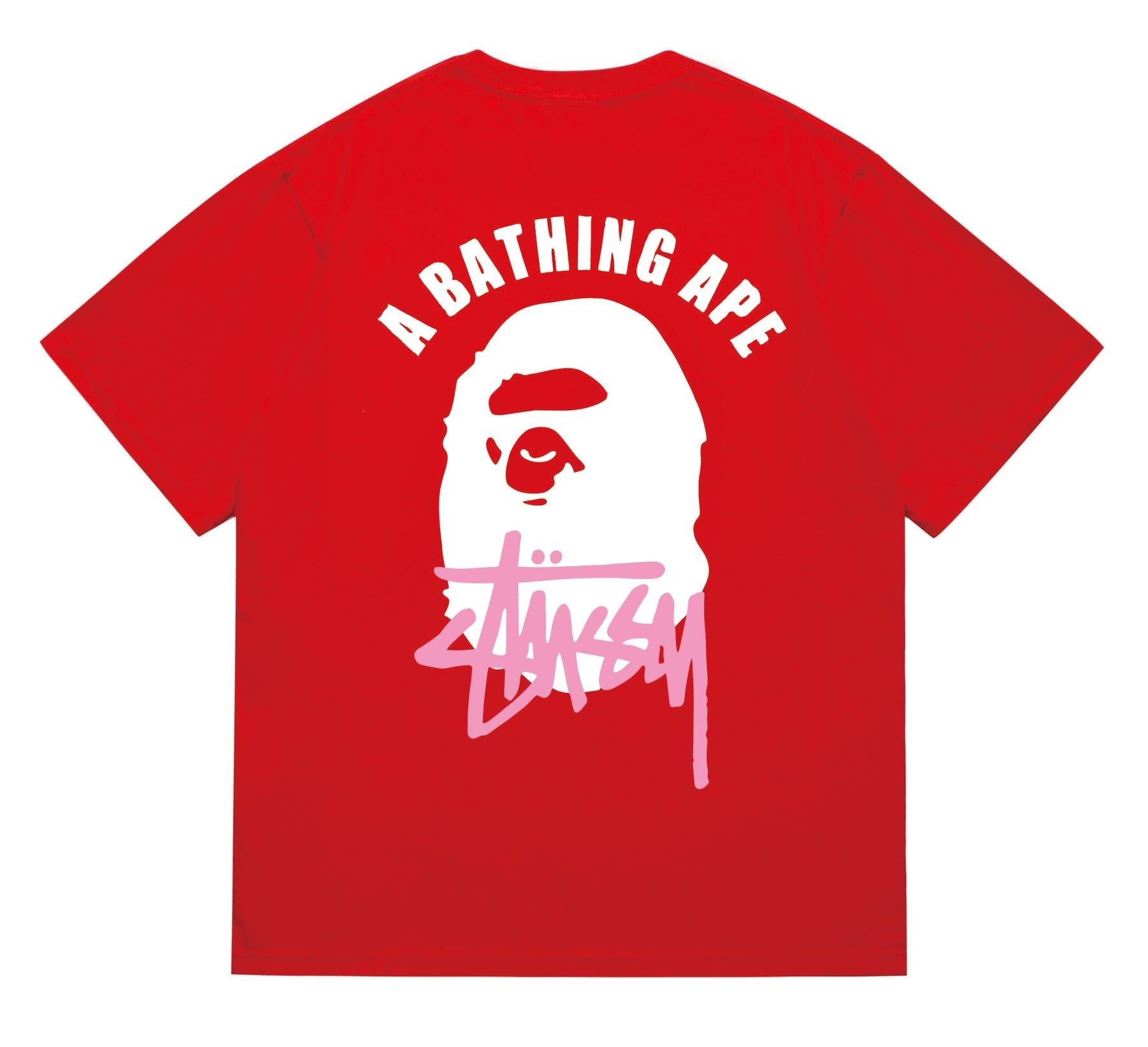 BAPE White Ape Back Graphic T-Shirt — back