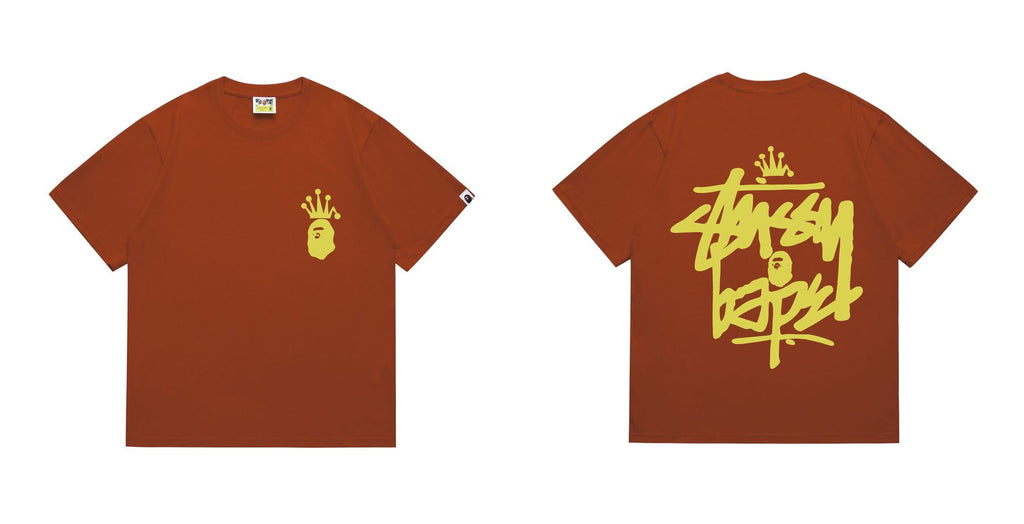 BAPE Crowned Ape Back Graphic Short-Sleeve T-Shirt — front