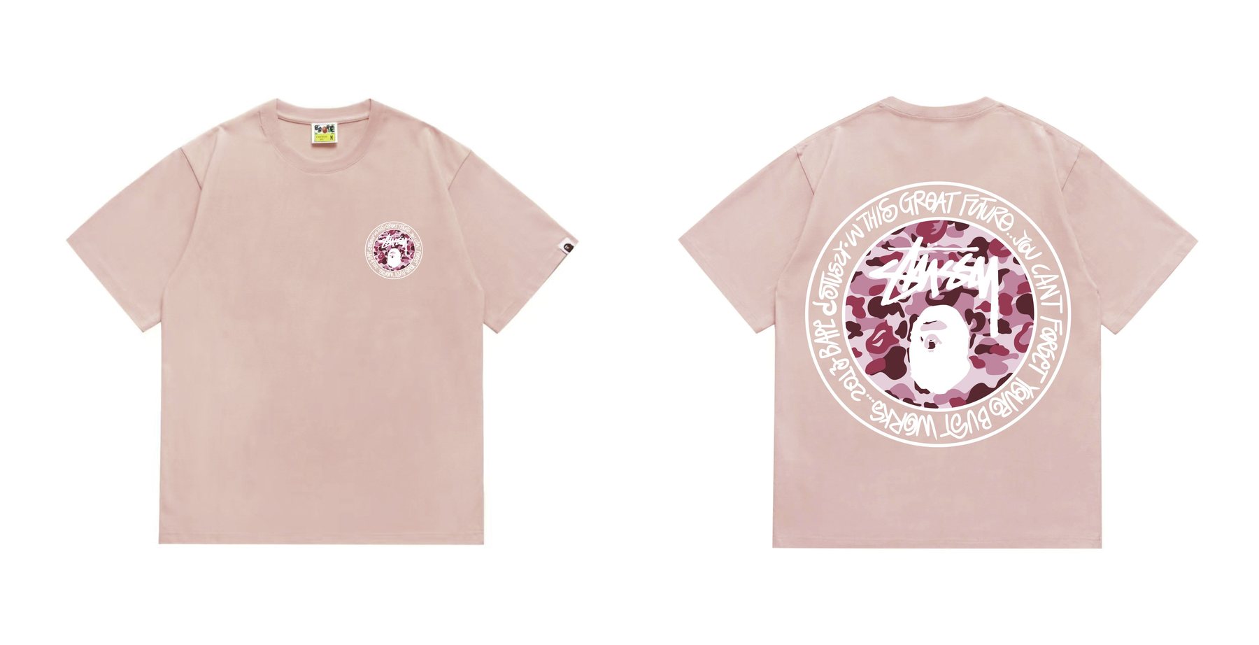 BAPE Light Circular Graphic Short-Sleeve T-Shirt — front
