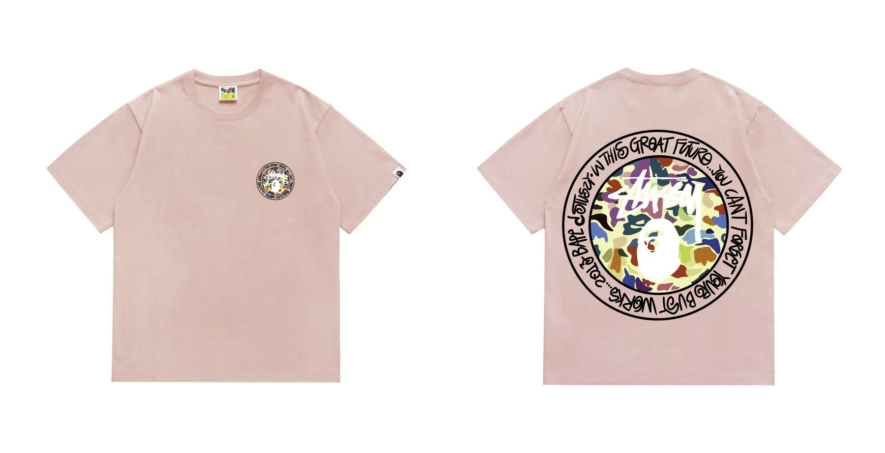 BAPE Circular Ape Graphic T-Shirt — comparison
