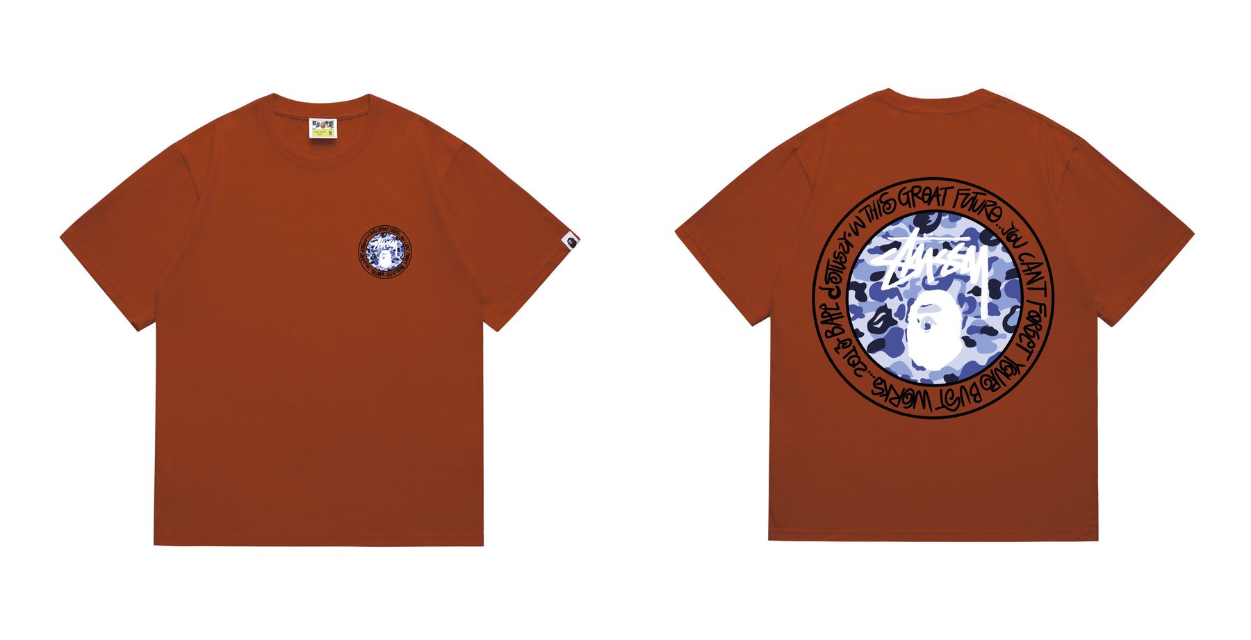 BAPE Circular Camo Back Graphic T-Shirt — comparison
