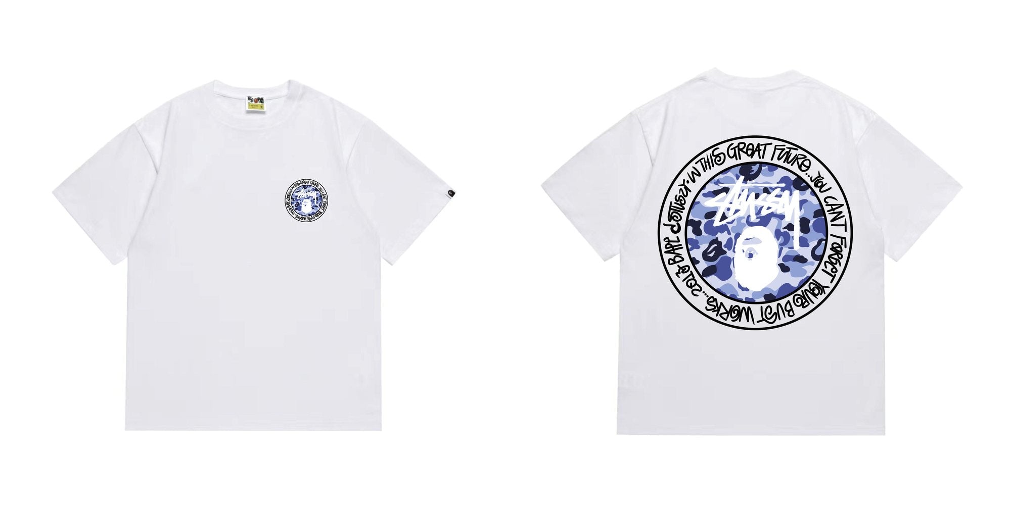 BAPE Circular Camo Back Graphic T-Shirt — comparison