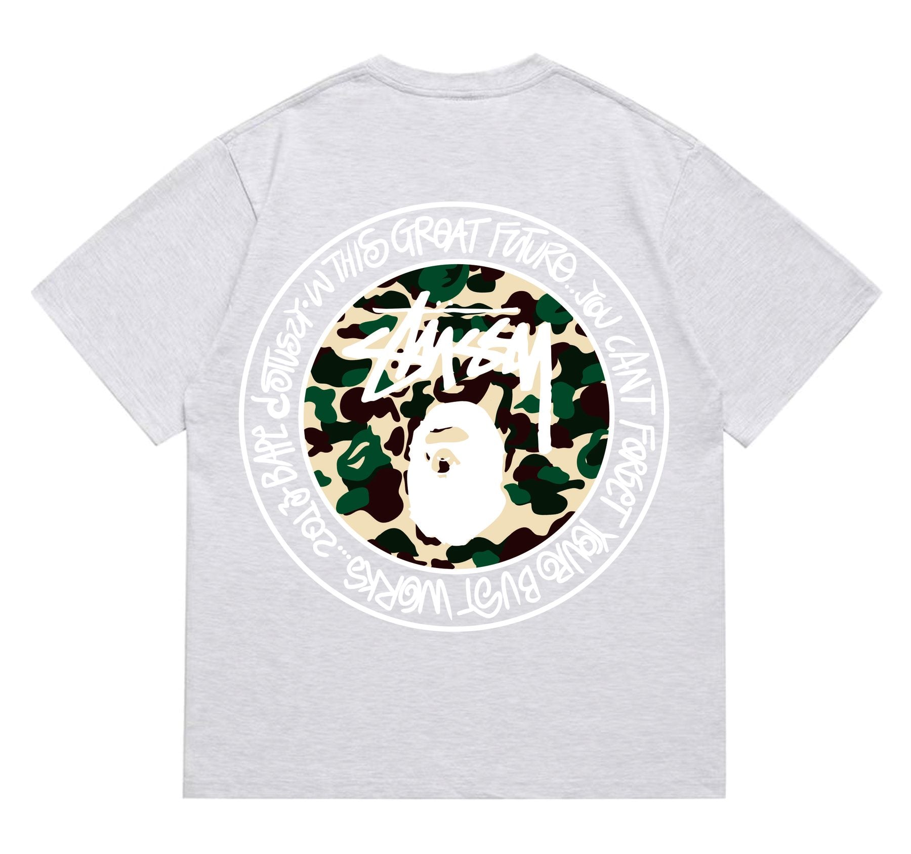 BAPE Circular Camo Ape Graphic T-Shirt — back