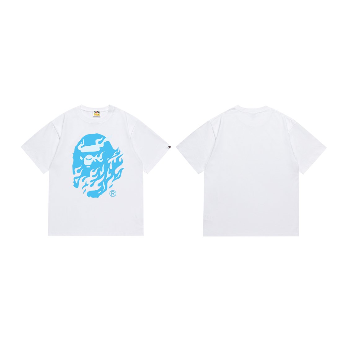 BAPE Blue Ape Flame Graphic T-Shirt — hero