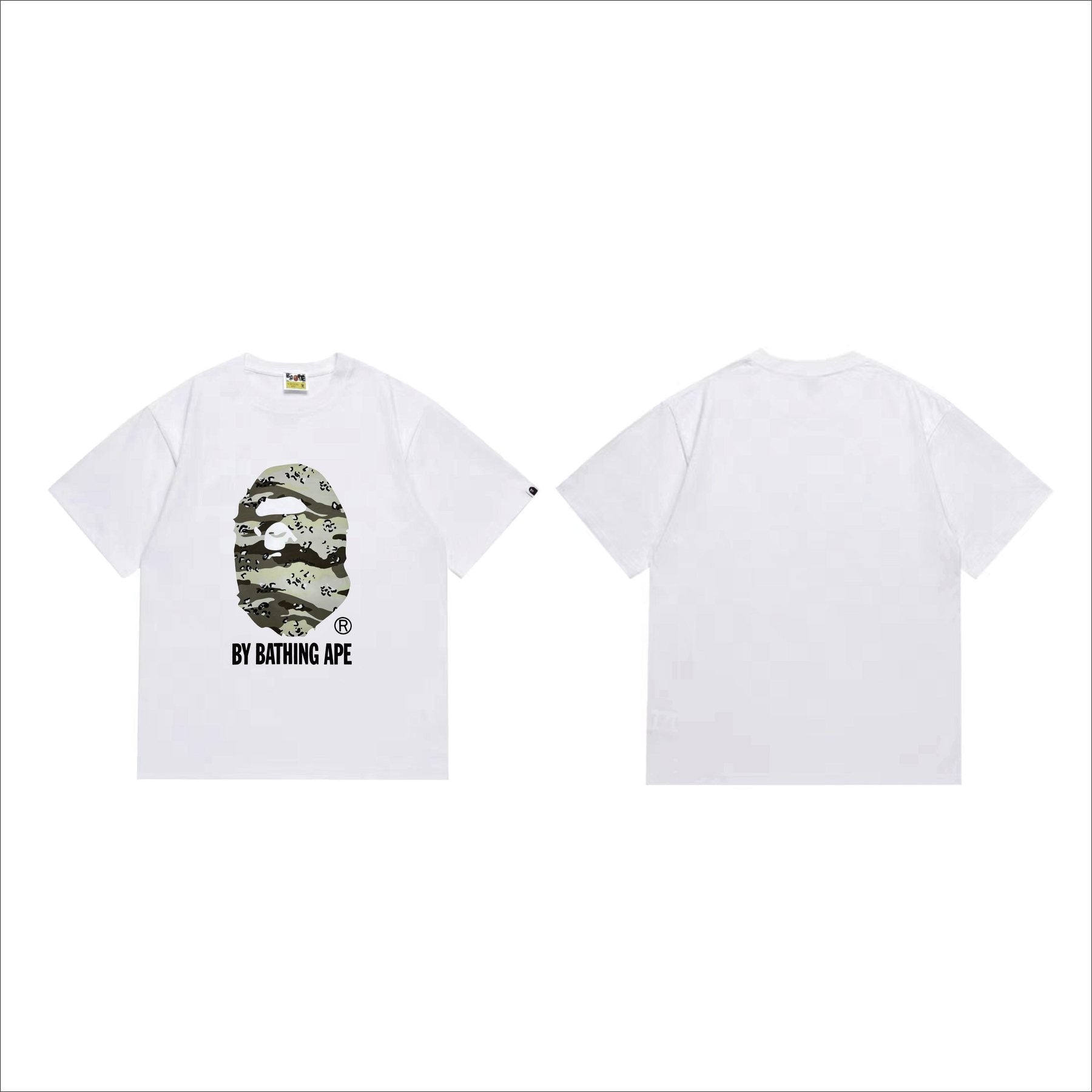 BAPE Olive Camo Ape Head Graphic T-Shirt — front
