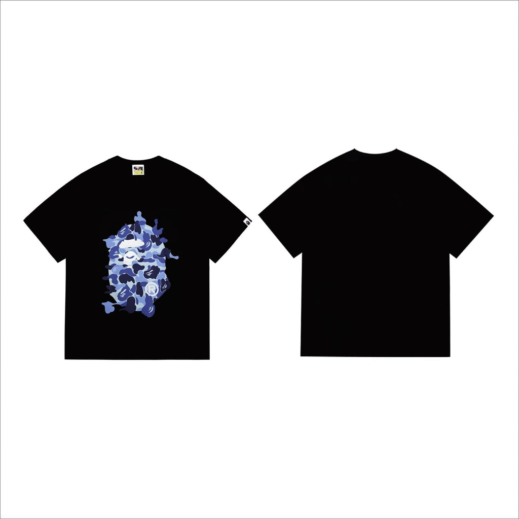BAPE Camouflage Ape Face Graphic T-Shirt — front