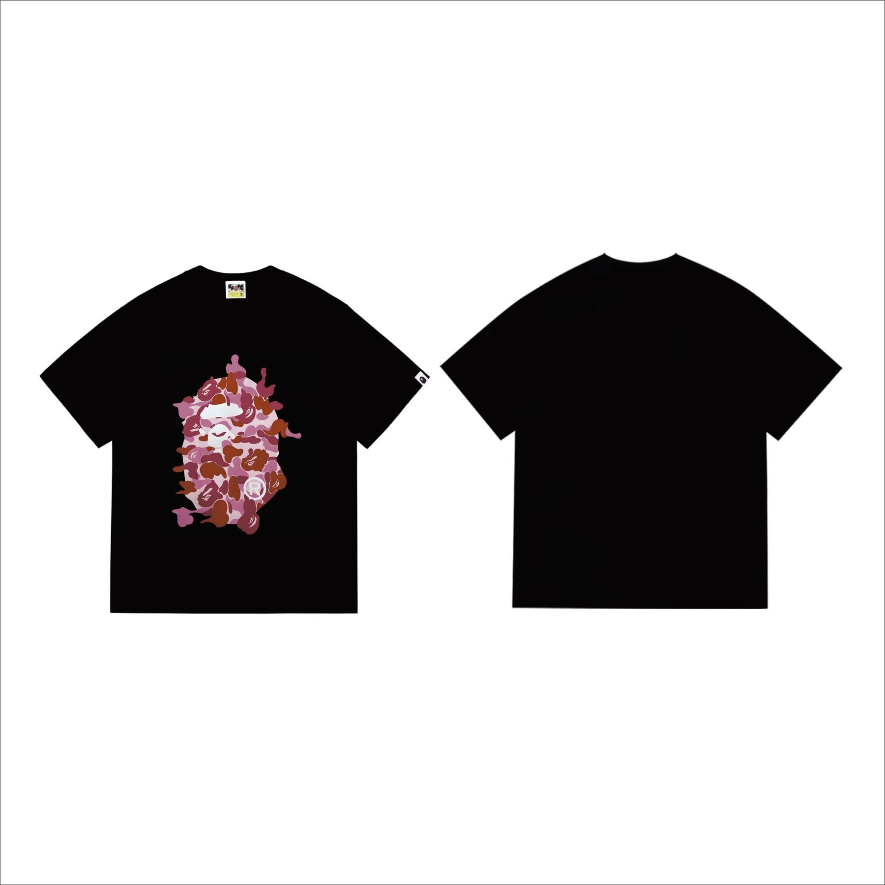 BAPE Camouflage Ape Face Graphic T-Shirt — front