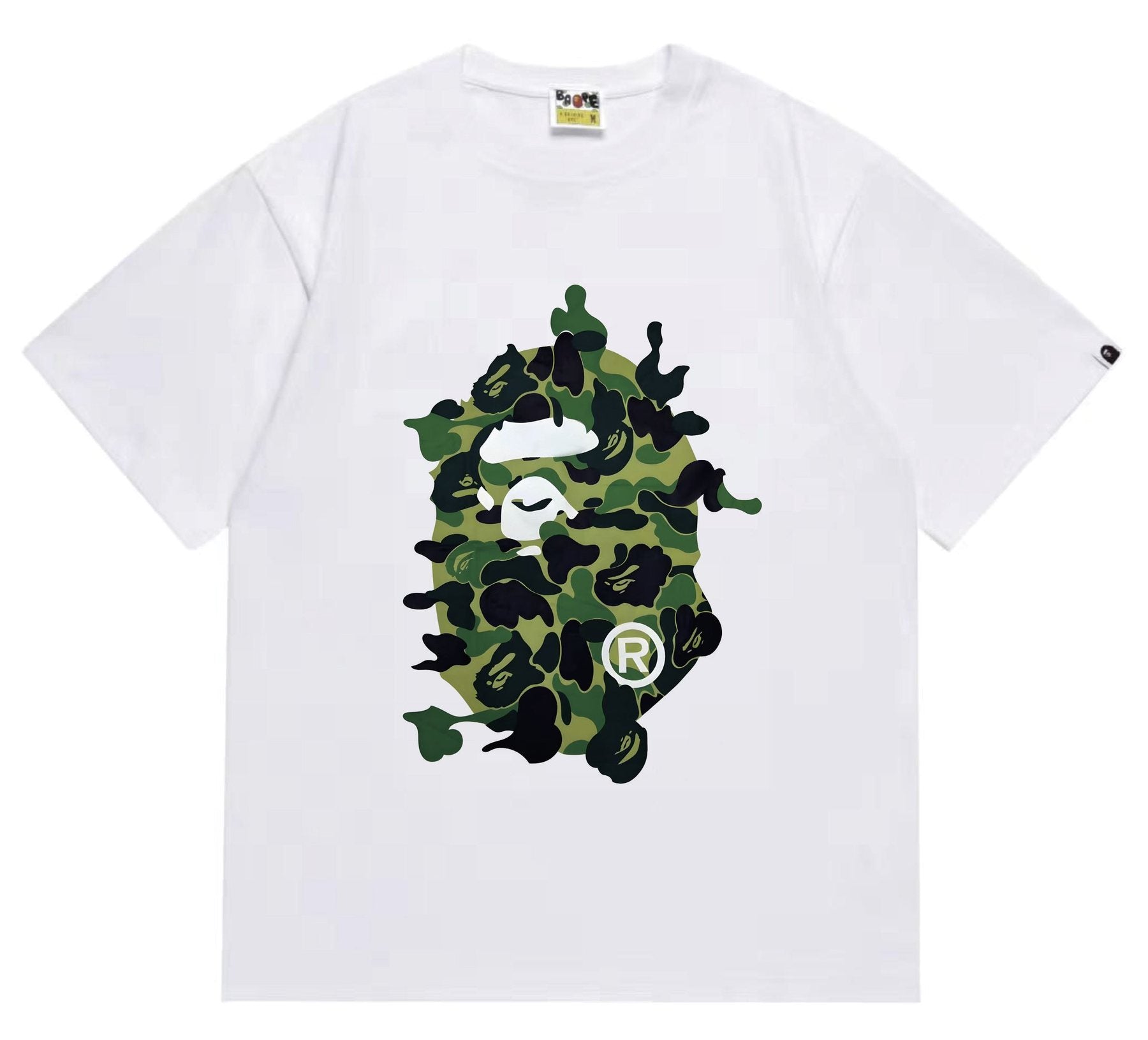 BAPE Camouflage Ape Face Graphic T-Shirt — front