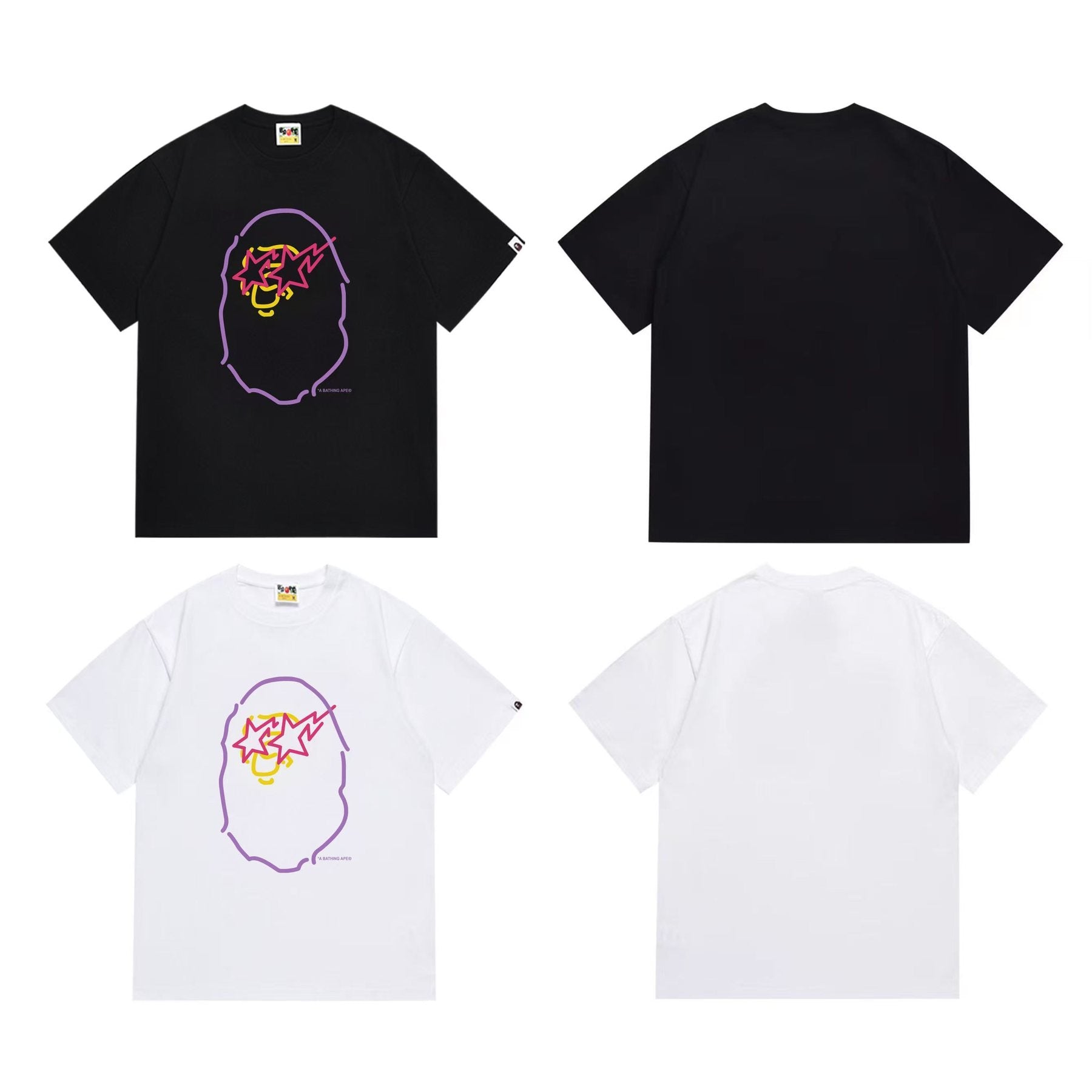 BAPE Star Sunglasses Cartoon Graphic T-Shirt — comparison