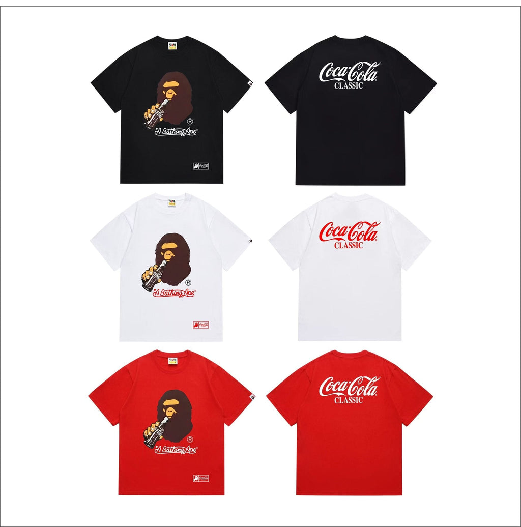 BAPE Coca-Cola Classic Ape Bottle Graphic T-Shirt — comparison
