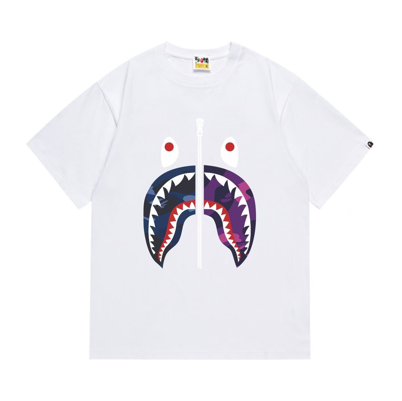 BAPE Shark-Mouth Zipper Graphic T-Shirt — front