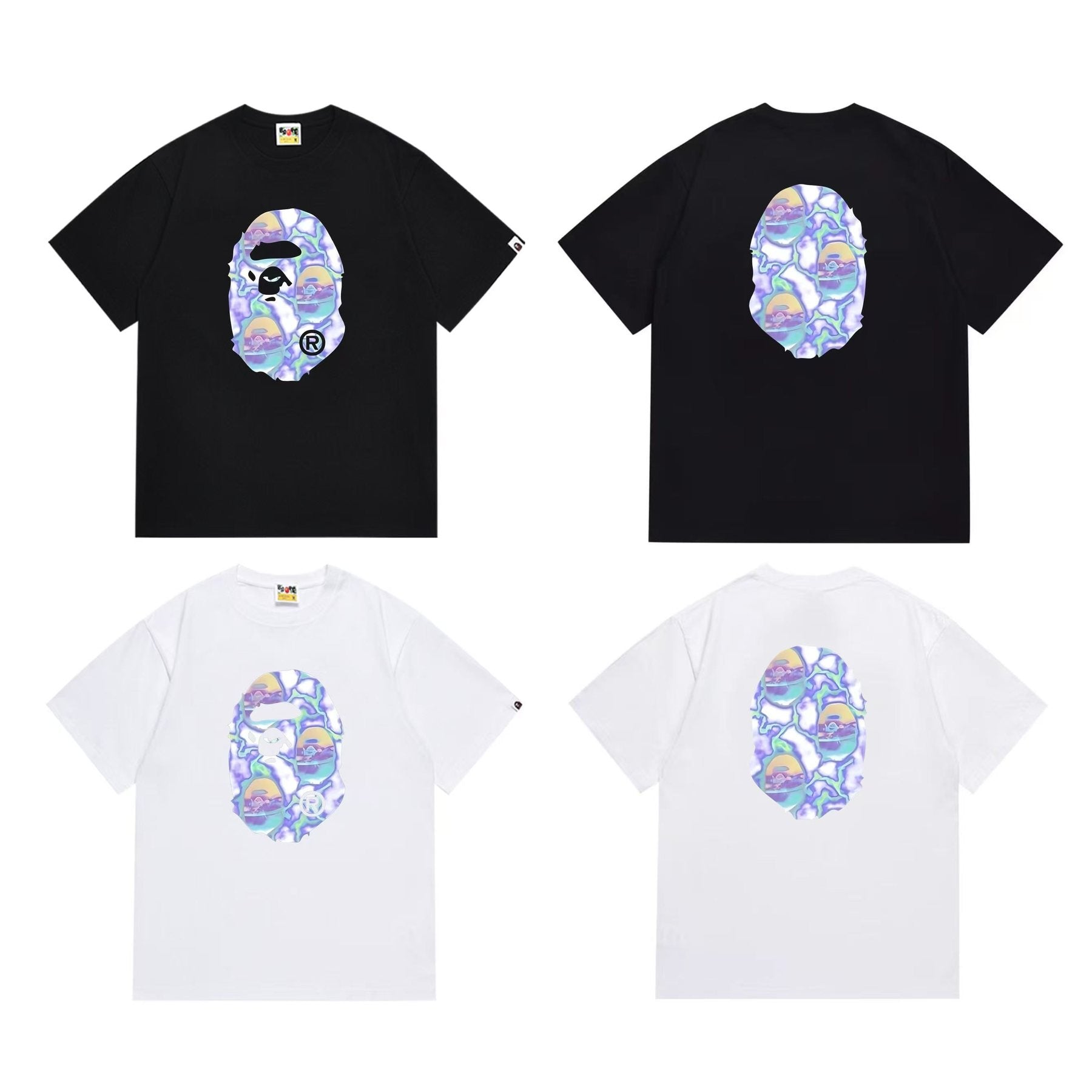 BAPE Front and Back Graphic T-Shirt — comparison
