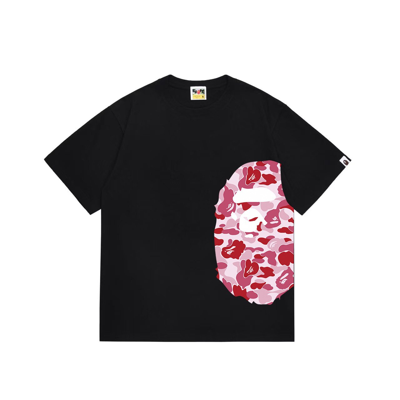 BAPE Pink Camo Ape Head Graphic Short-Sleeve T-Shirt — front