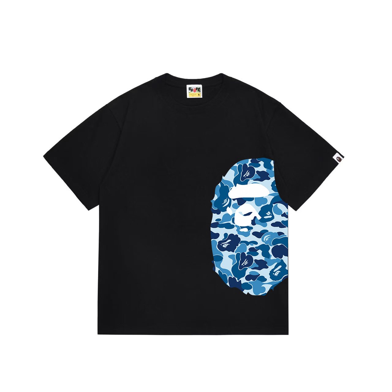BAPE Blue Camo Ape-Head Graphic T-Shirt — hero