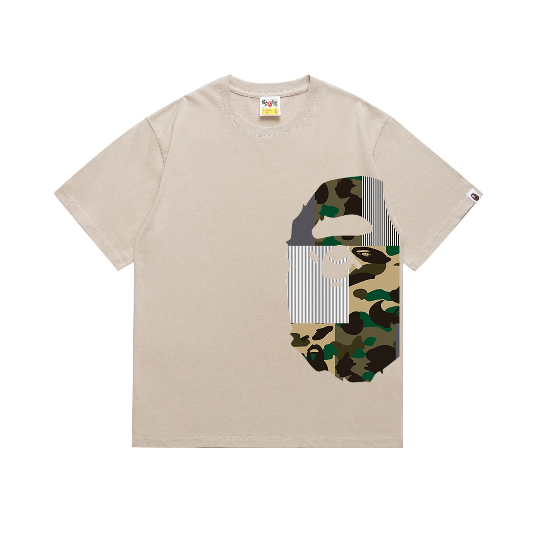 BAPE Camo Ape Face Graphic Short-Sleeve T-Shirt — front