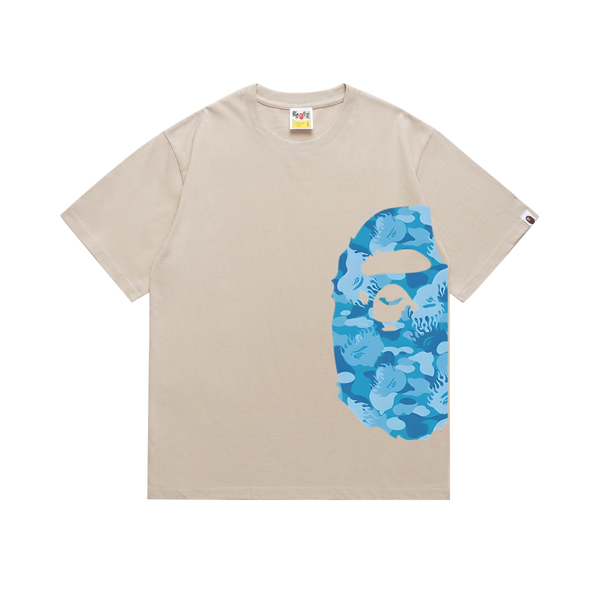 BAPE Blue Camo Ape-Head Side Graphic T-Shirt — hero