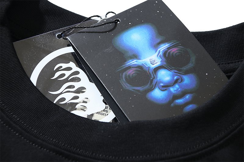 Hellstar Records Earth Graphic Short-Sleeve T-Shirt — hang_tag