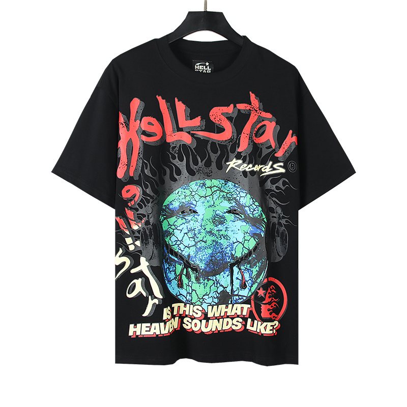 Hellstar Records Earth Graphic Short-Sleeve T-Shirt — front