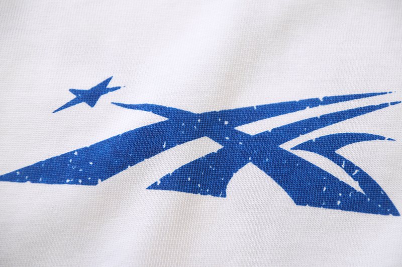 Hellstar White Blue Graphic Short-Sleeve T-Shirt — detail