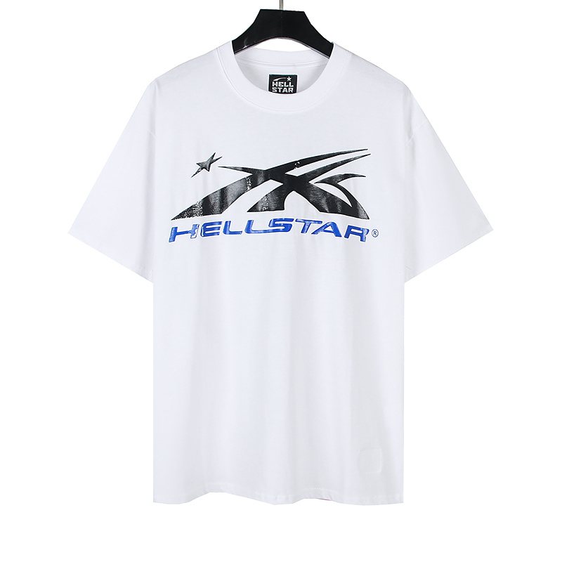 Hellstar White Front & Back Graphic T-Shirt — front