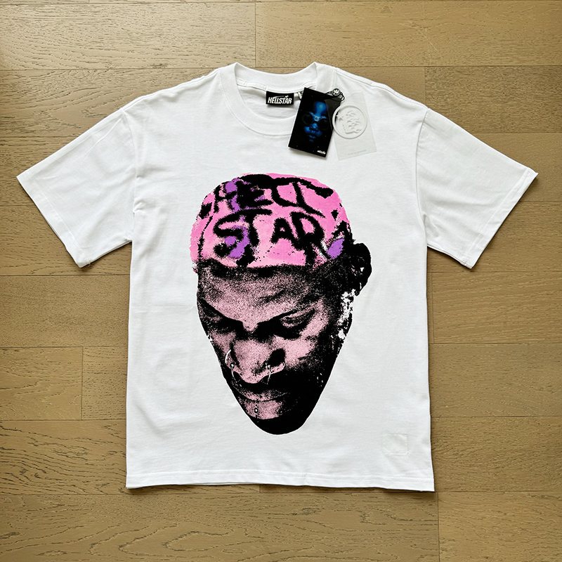 Hellstar White Front & Back Graphic T-Shirt — context