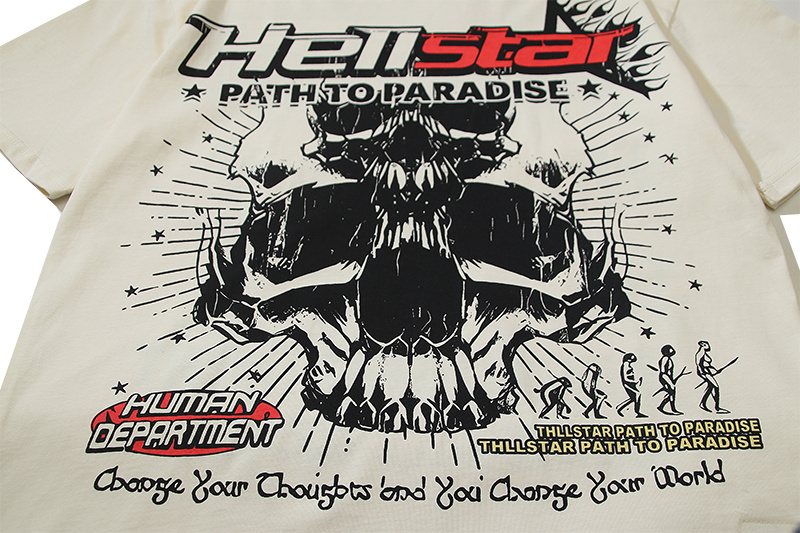 Hellstar Skull Flame Graphic T-Shirt — detail
